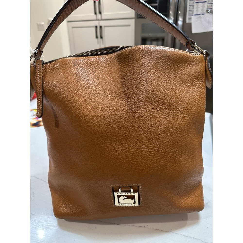 Dooney & Bourke Pebble Leather East/West Large Sac Shoulder Bag Purse
